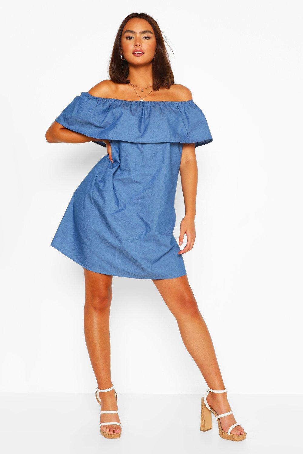 Chambray 2025 bardot dress